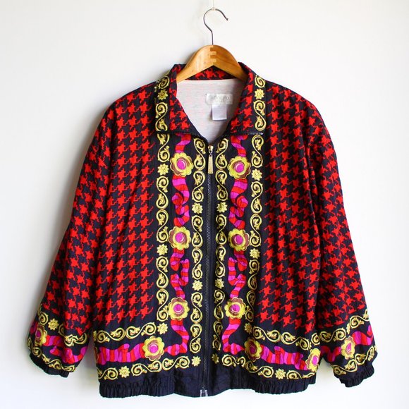 Vintage Versace Pattern Windbreaker Jacket - Picture 2 of 5